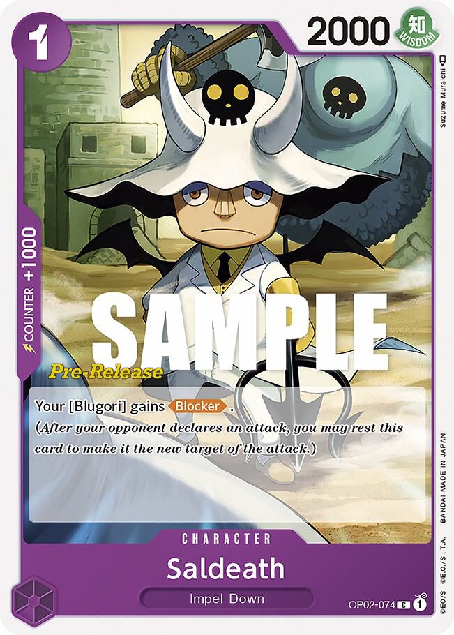 Saldeath OP02-074 Paramount War Pre-Release Cards Card