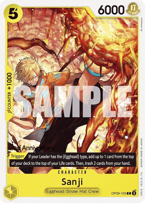 Sanji (105) OP09-105 Emperors in the New World: 2nd Anniversary Tournament Cards Card