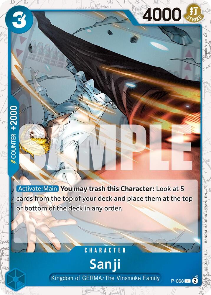 Sanji - P-068 (Pirate Foil) P-068 Premium Booster -The Best- Vol. 2 Card