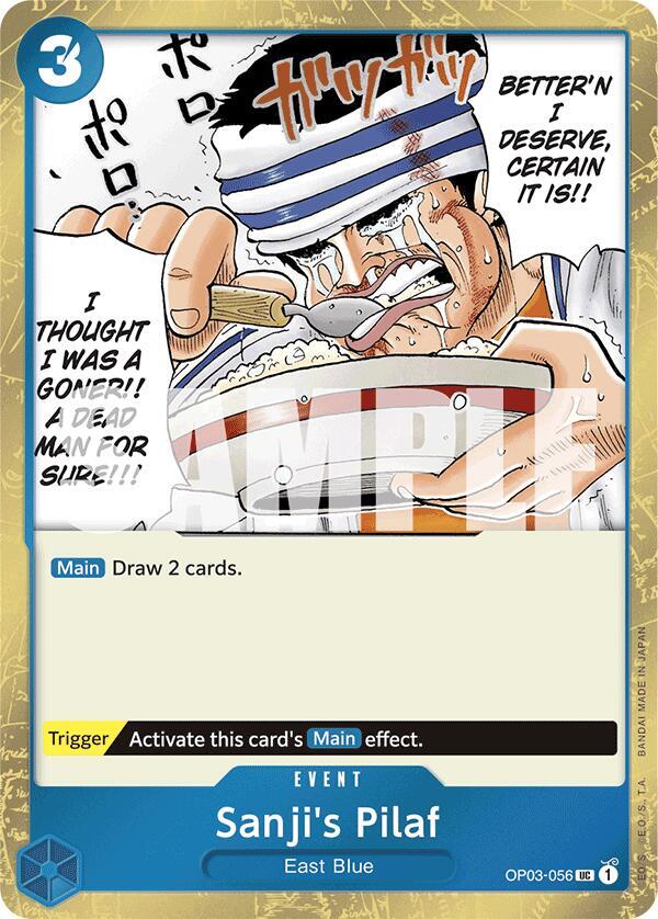 Sanji's Pilaf (Jolly Roger Foil) OP03-056 Premium Booster -The Best- Card