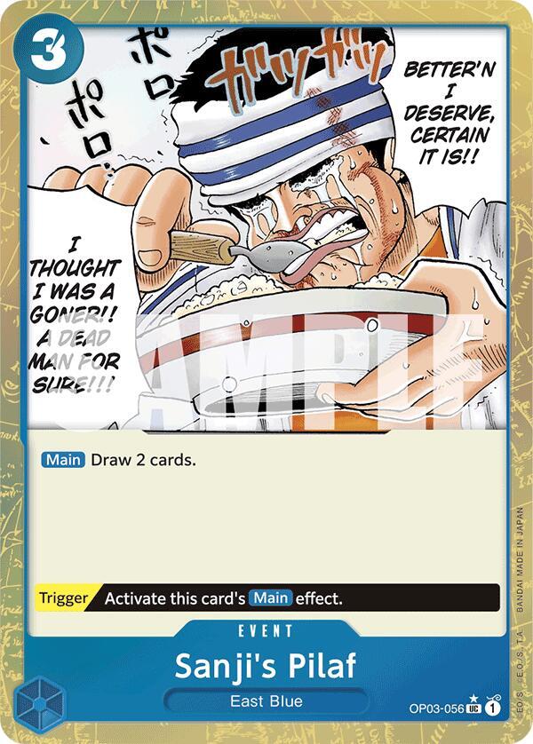 Sanji's Pilaf (Textured Foil) OP03-056 Premium Booster -The Best- Card
