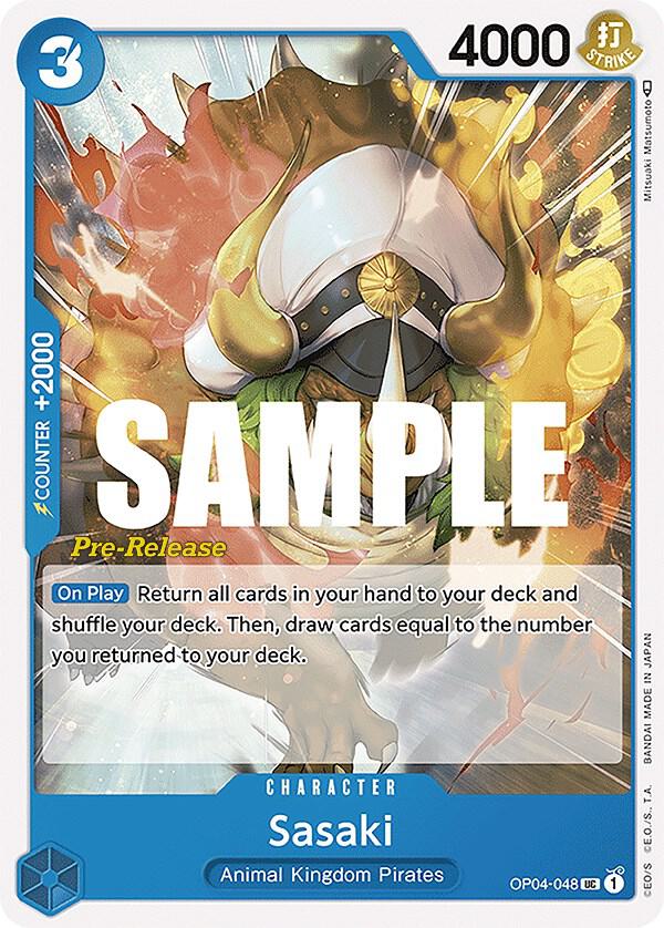 Sasaki OP04-048 Kingdoms of Intrigue Pre-Release Cards Card