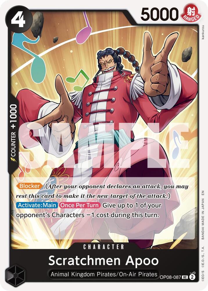 Scratchmen Apoo - OP08-087 (Reprint) OP08-087 Premium Booster -The Best- Vol. 2 Card