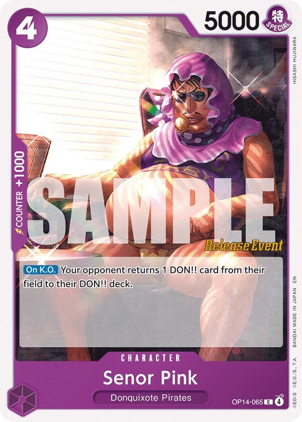 Senor Pink OP14-065 The Azure Sea's Seven Release Event Cards Card