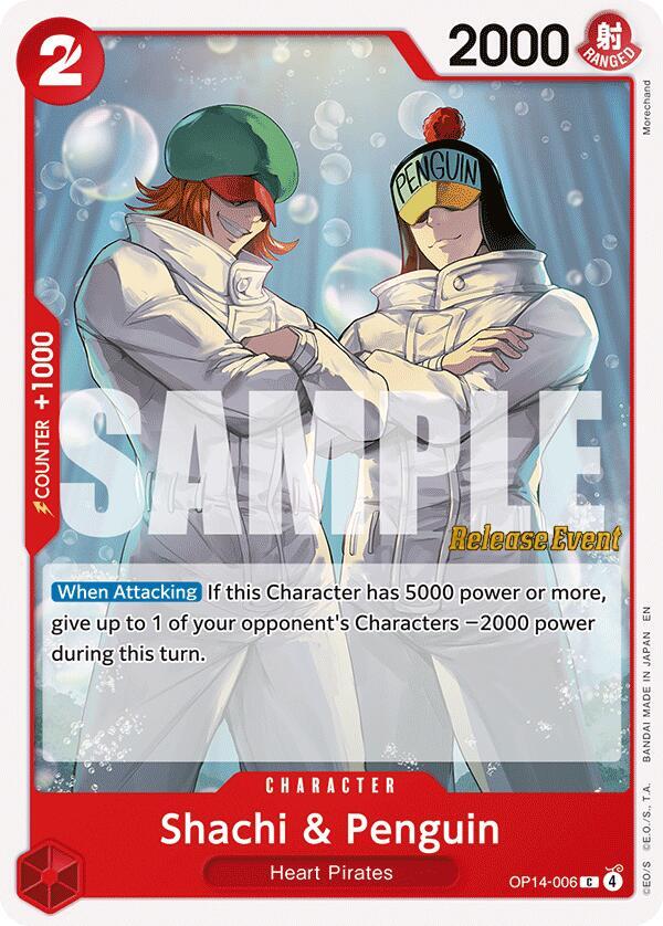 Shachi & Penguin OP14-006 The Azure Sea's Seven Release Event Cards Card