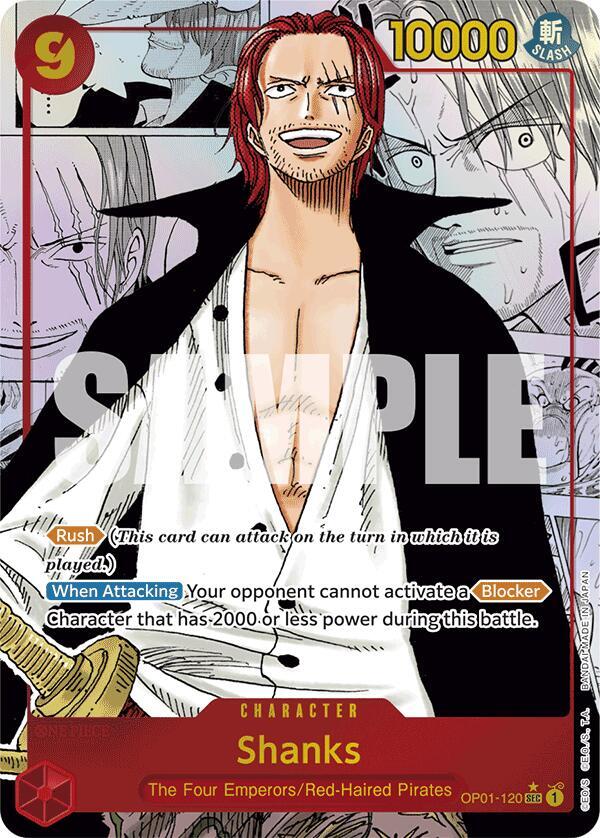 Shanks (Manga) OP01-120 Premium Booster -The Best- Card