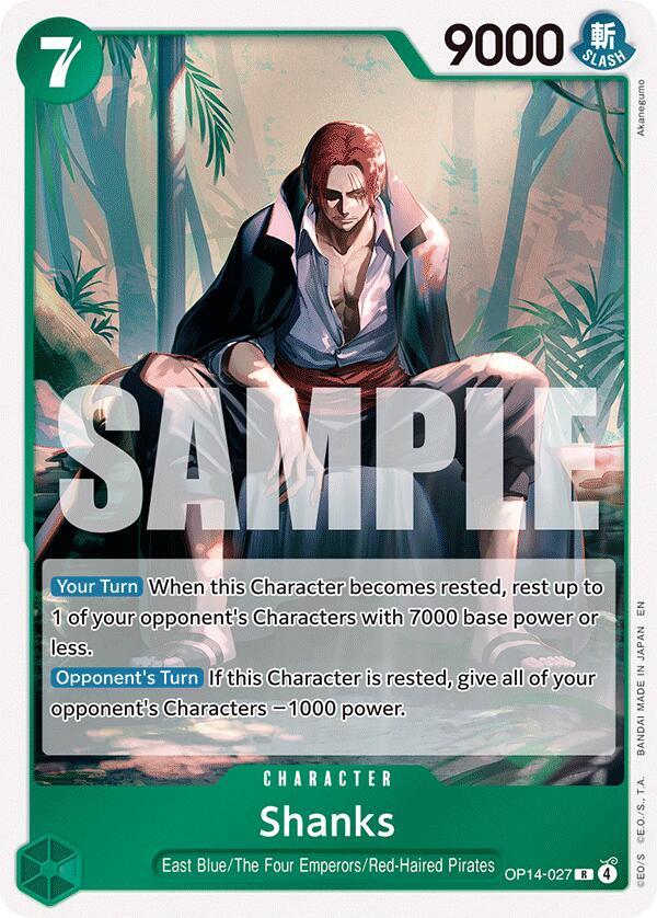 Shanks OP14-027 The Azure Sea's Seven Card