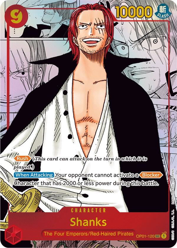 Shanks (Parallel) (Manga) (Alternate Art) OP01-120 Romance Dawn Card