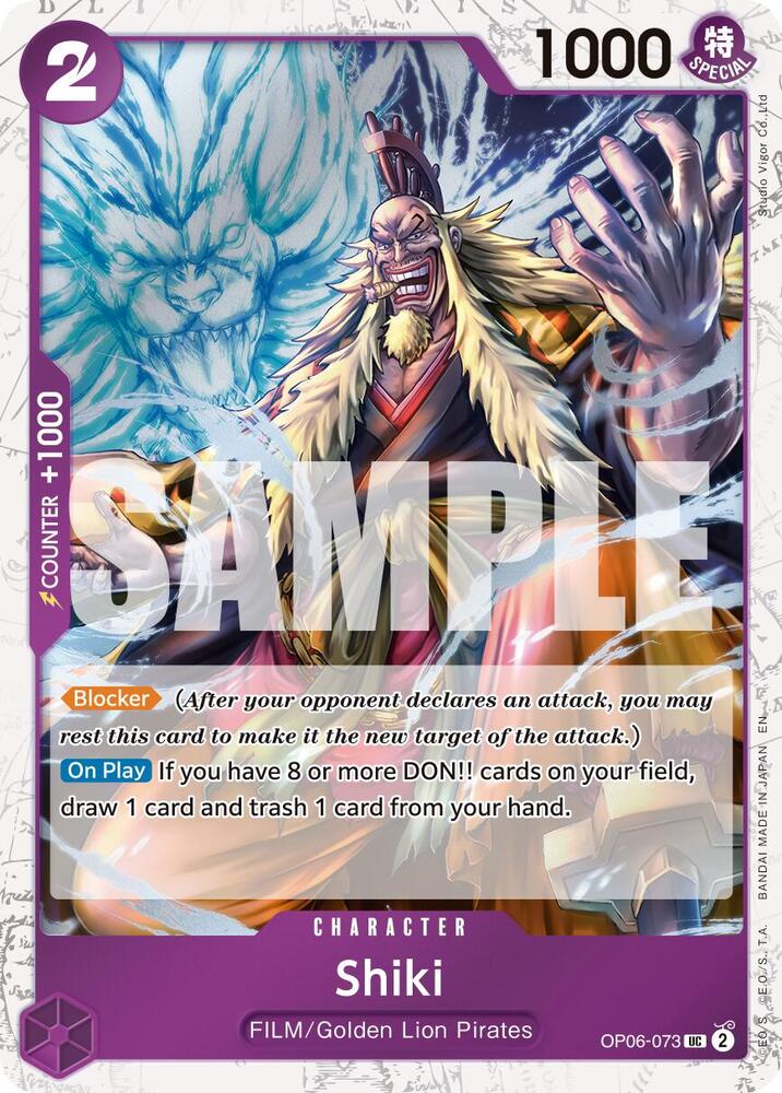 Shiki (Pirate Foil) OP06-073 Premium Booster -The Best- Vol. 2 Card