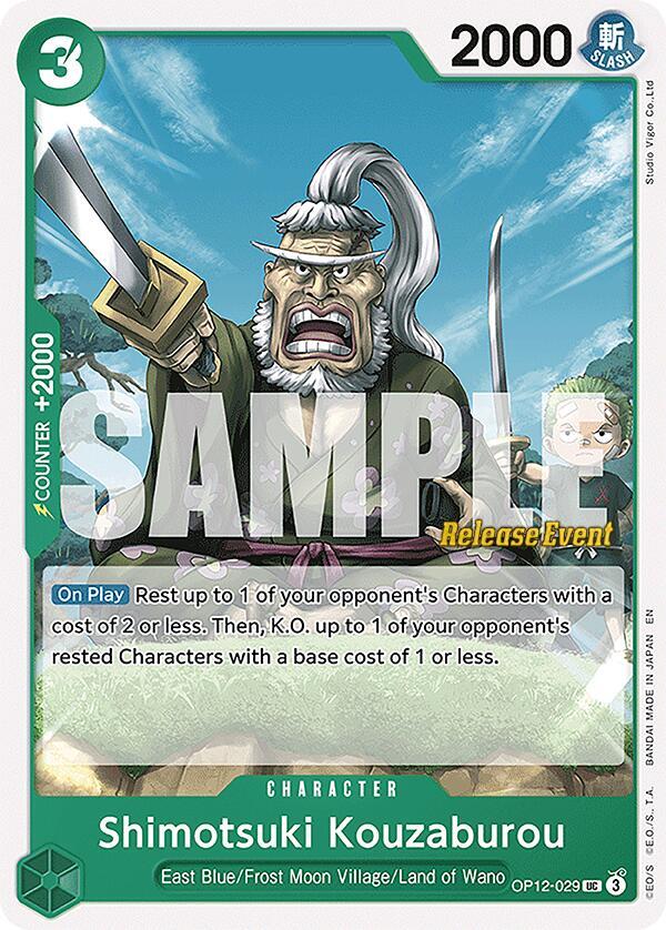 Shimotsuki Kouzaburou OP12-029 Legacy of the Master Release Event Cards Card