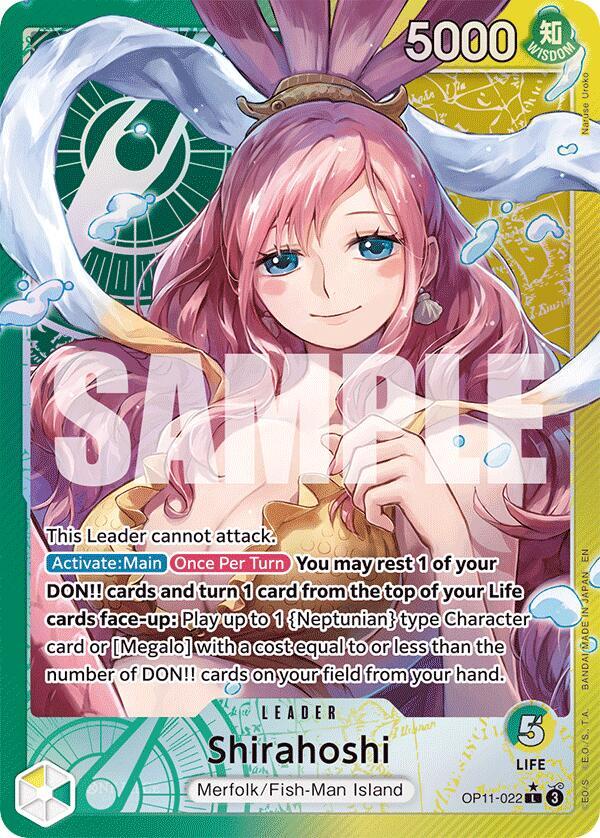 Shirahoshi (022) (Alternate Art) OP11-022 A Fist of Divine Speed Card