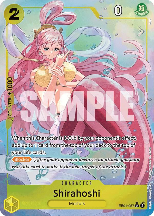 Shirahoshi (Alternate Art) EB01-057 Extra Booster: Memorial Collection Card