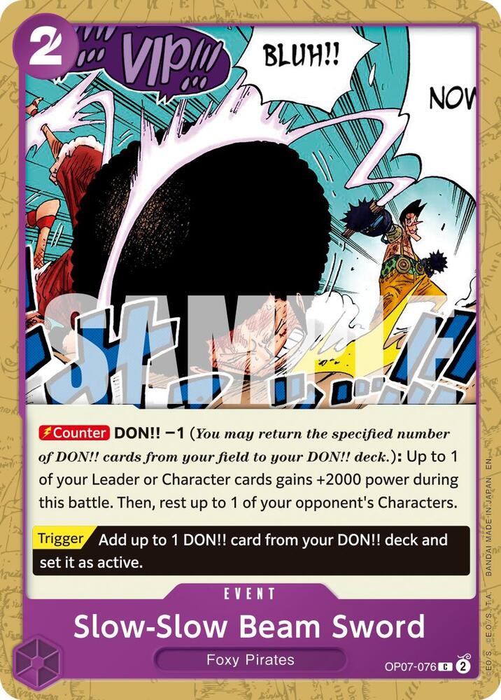 Slow-Slow Beam Sword (Reprint) OP07-076 Premium Booster -The Best- Vol. 2 Card