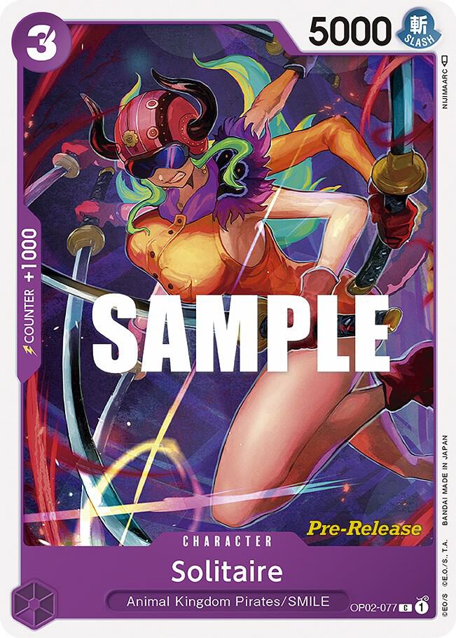 Solitaire OP02-077 Paramount War Pre-Release Cards Card