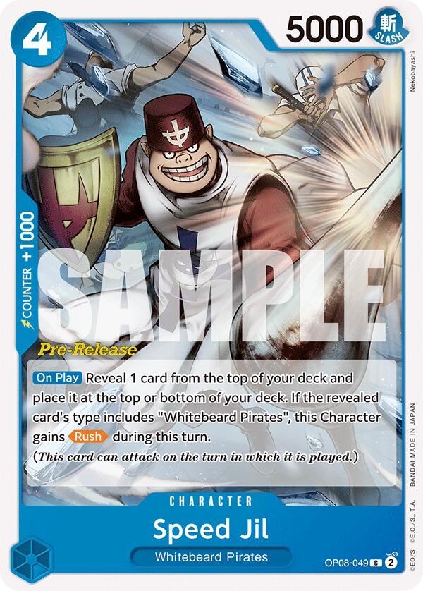 Speed Jil OP08-049 Two Legends Pre-Release Cards Card