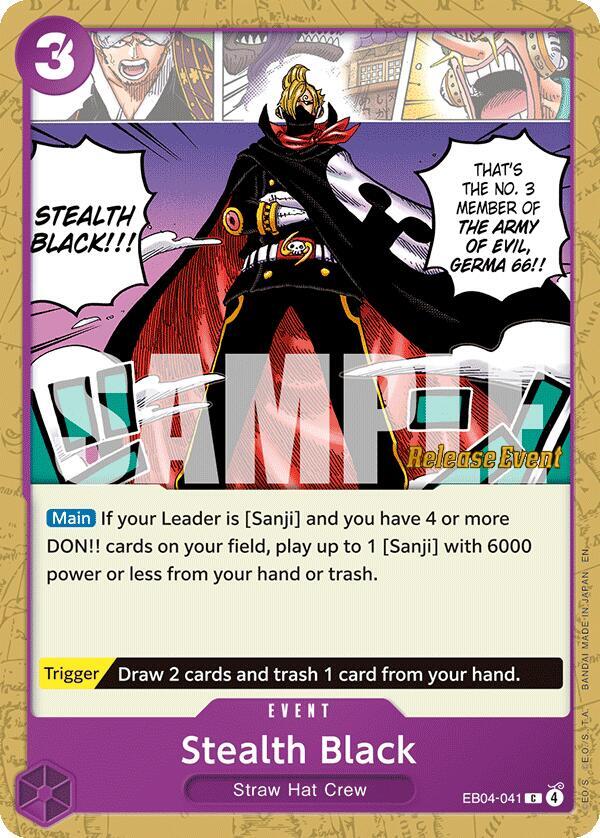 Stealth Black EB04-041 The Azure Sea's Seven Release Event Cards Card