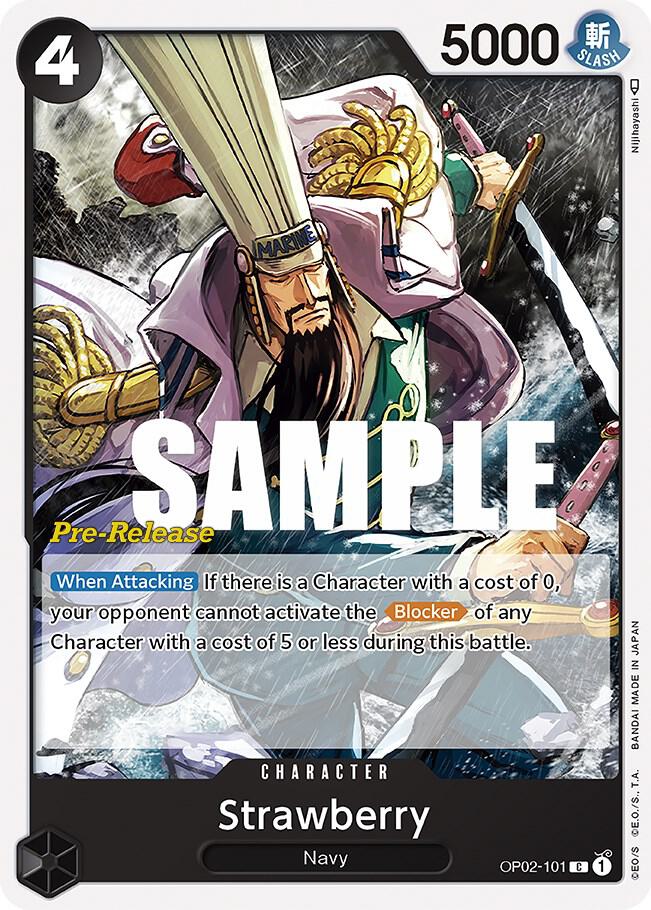Strawberry OP02-101 Paramount War Pre-Release Cards Card