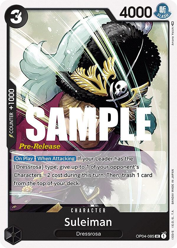 Suleiman OP04-085 Kingdoms of Intrigue Pre-Release Cards Card