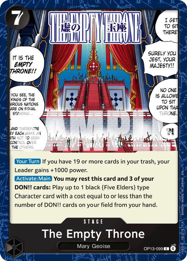 The Empty Throne OP13-099 Carrying On His Will Card