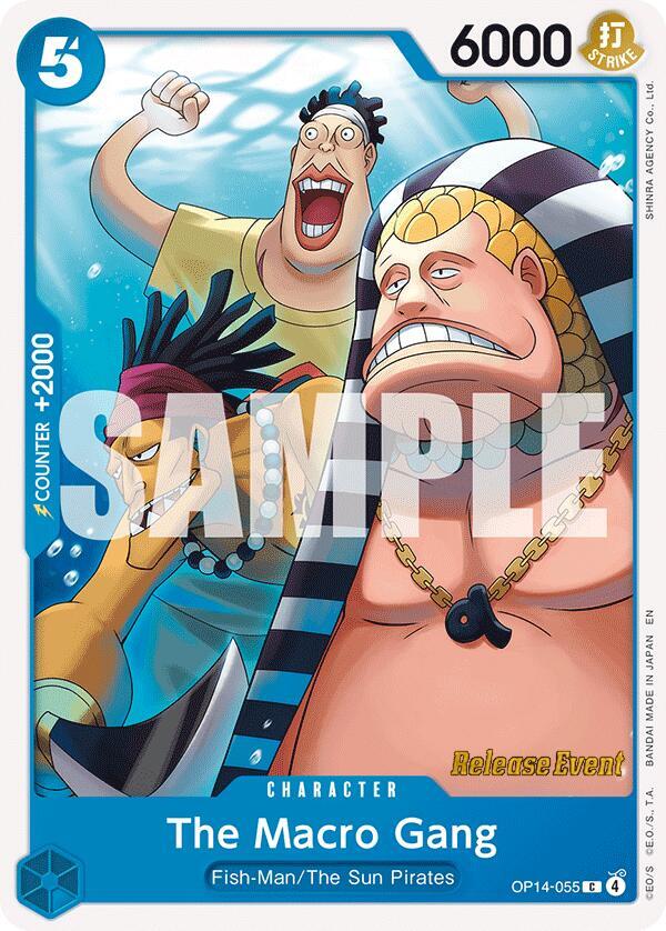 The Macro Gang OP14-055 The Azure Sea's Seven Release Event Cards Card