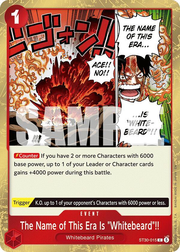 The Name of This Era Is "Whitebeard"!! ST30-015 Starter Deck EX: Luffy & Ace Card