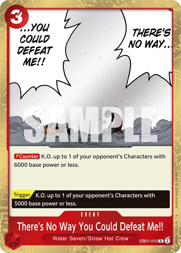 There's No Way You Could Defeat Me!! EB01-010 Extra Booster: Memorial Collection Card