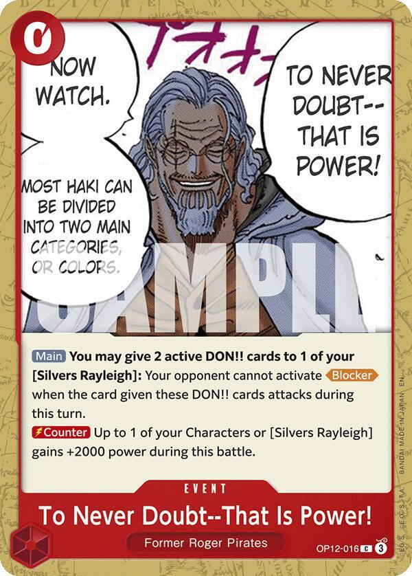 To Never Doubt--That Is Power! OP12-016 Legacy of the Master Card