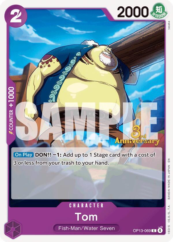 Tom OP13-069 Carrying On His Will: 3rd Anniversary Tournament Cards Card
