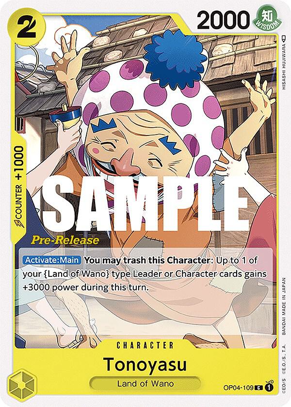Tonoyasu OP04-109 Kingdoms of Intrigue Pre-Release Cards Card