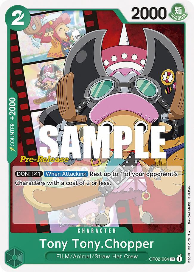 Tony Tony.Chopper OP02-034 Paramount War Pre-Release Cards Card