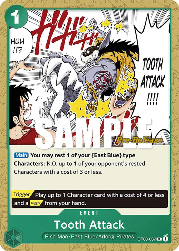 Tooth Attack OP03-037 Pillars of Strength Pre-Release Cards Card