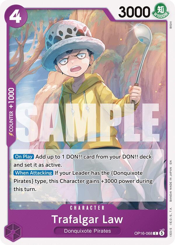 Trafalgar Law (068) OP16-068 The Time of Battle Card