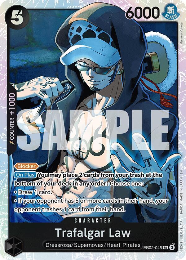 Trafalgar Law EB02-045 Extra Booster: Anime 25th Collection Card