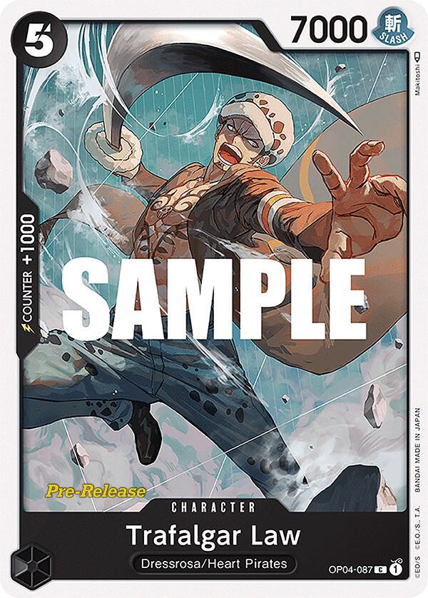 Trafalgar Law OP04-087 Kingdoms of Intrigue Pre-Release Cards Card