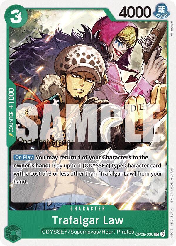 Trafalgar Law OP09-030 Emperors in the New World: 2nd Anniversary Tournament Cards Card