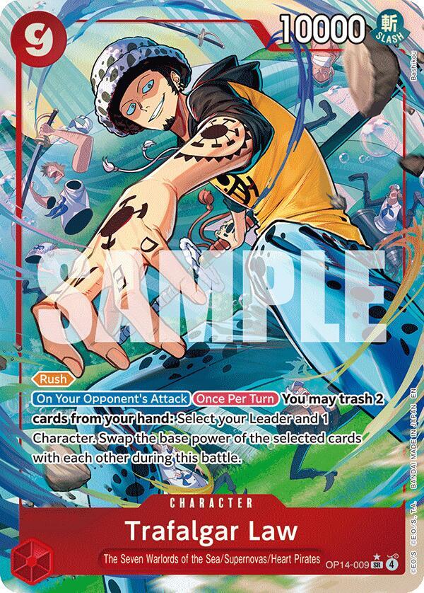 Trafalgar Law - OP14-009 (Alternate Art) OP14-009 The Azure Sea's Seven Card
