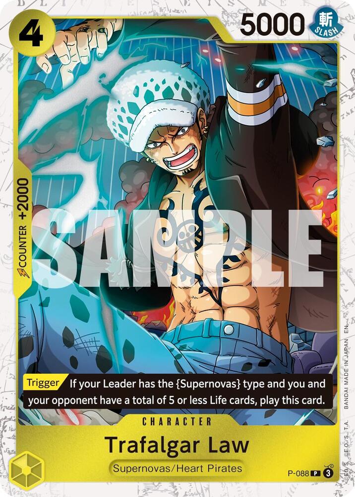 Trafalgar Law (Pirate Foil) P-088 Premium Booster -The Best- Vol. 2 Card
