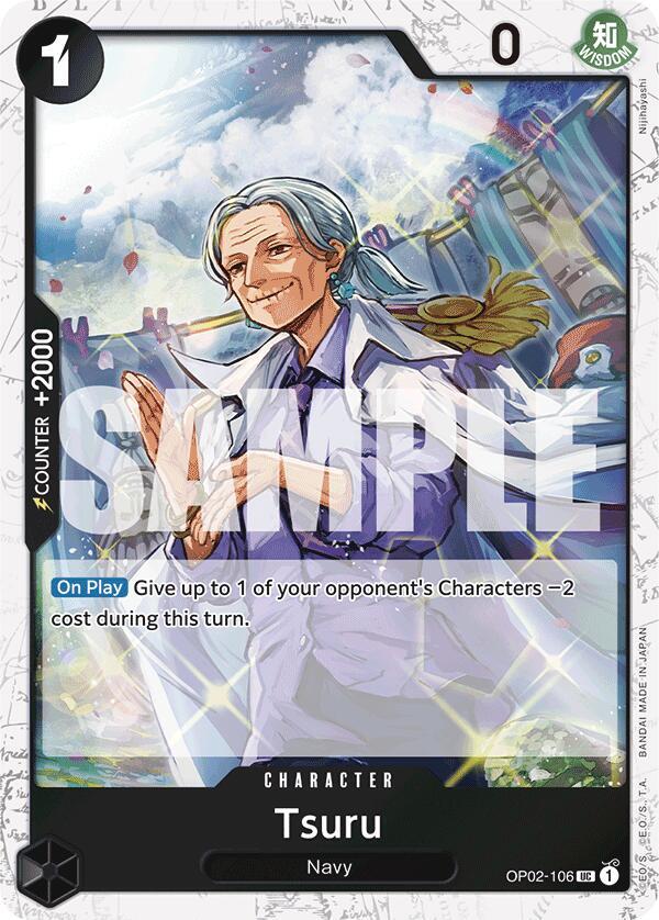 Tsuru (Jolly Roger Foil) OP02-106 Premium Booster -The Best- Card