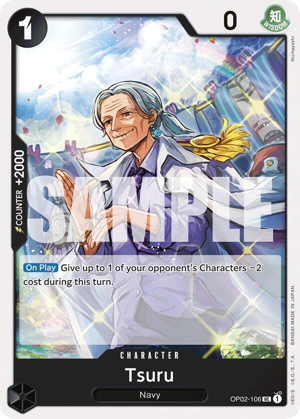 Tsuru (Reprint) OP02-106 Premium Booster -The Best- Card