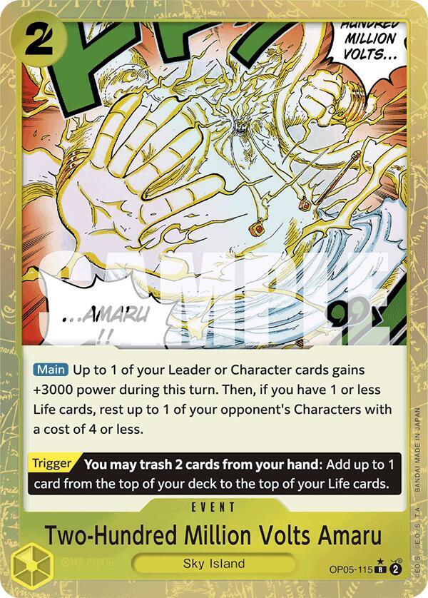 Two-Hundred Million Volts Amaru (Textured Foil) OP05-115 Premium Booster -The Best- Card