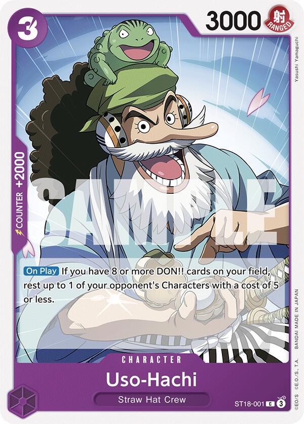 Uso-Hachi (ST18-001) ST18-001 Starter Deck 18: PURPLE Monkey.D.Luffy Card