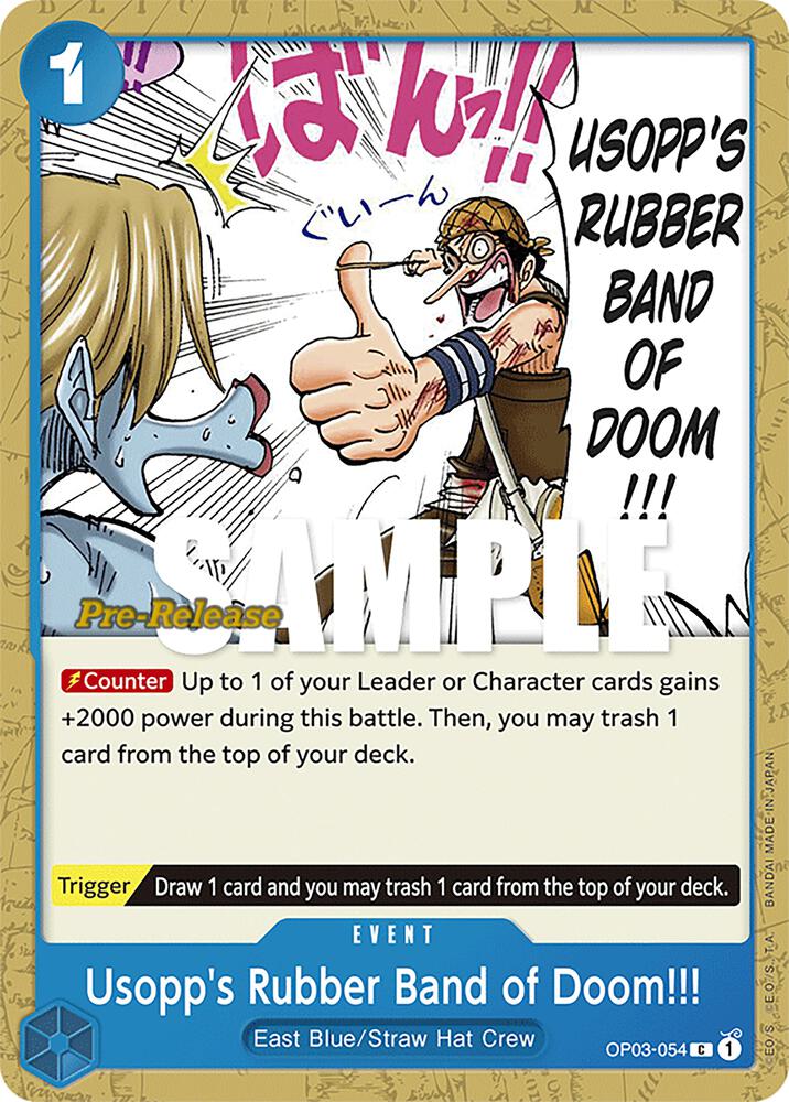 Usopp's Rubber Band of Doom!!! OP03-054 Pillars of Strength Pre-Release Cards Card