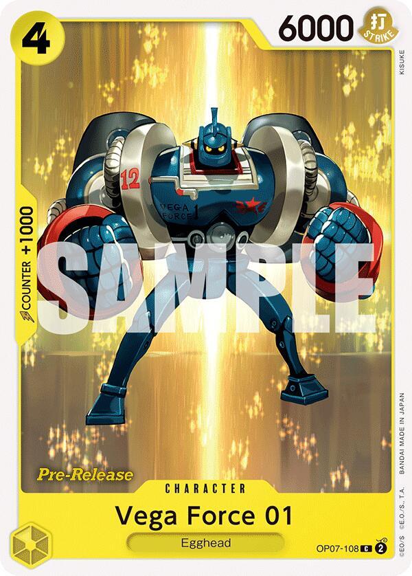 Vega Force 01 OP07-108 500 Years in the Future Pre-Release Cards Card