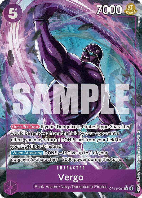 Vergo (Alternate Art) OP14-061 The Azure Sea's Seven Card