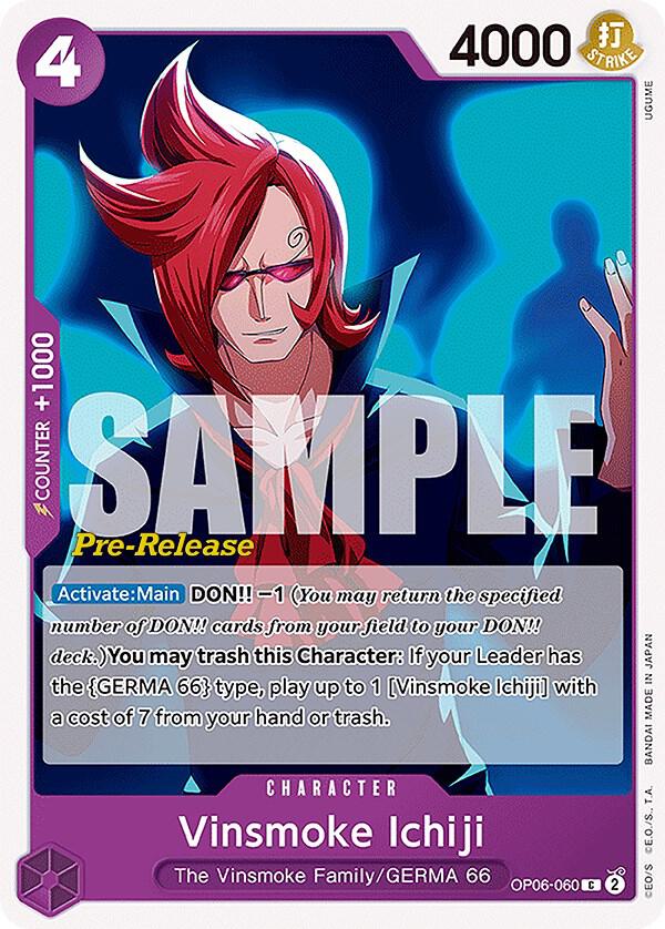 Vinsmoke Ichiji (060) OP06-060 Wings of the Captain Pre-Release Cards Card