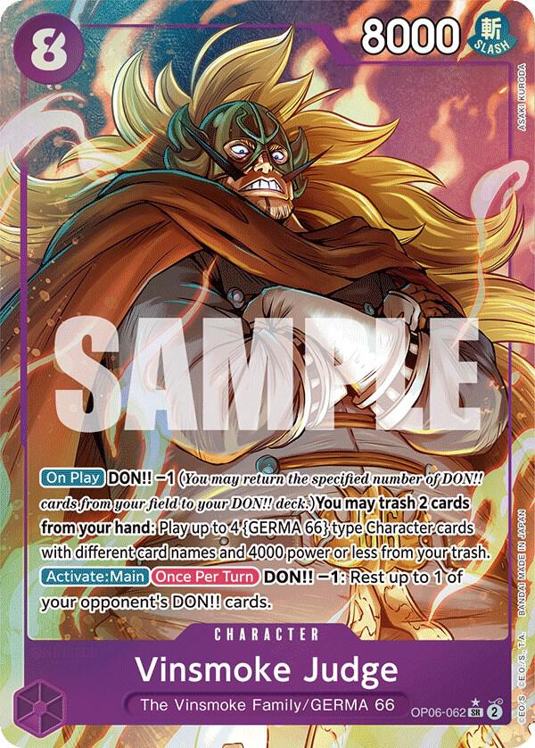 Vinsmoke Judge (Alternate Art) OP06-062 Wings of the Captain Card