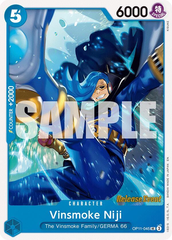 Vinsmoke Niji OP11-045 A Fist of Divine Speed Release Event Cards Card