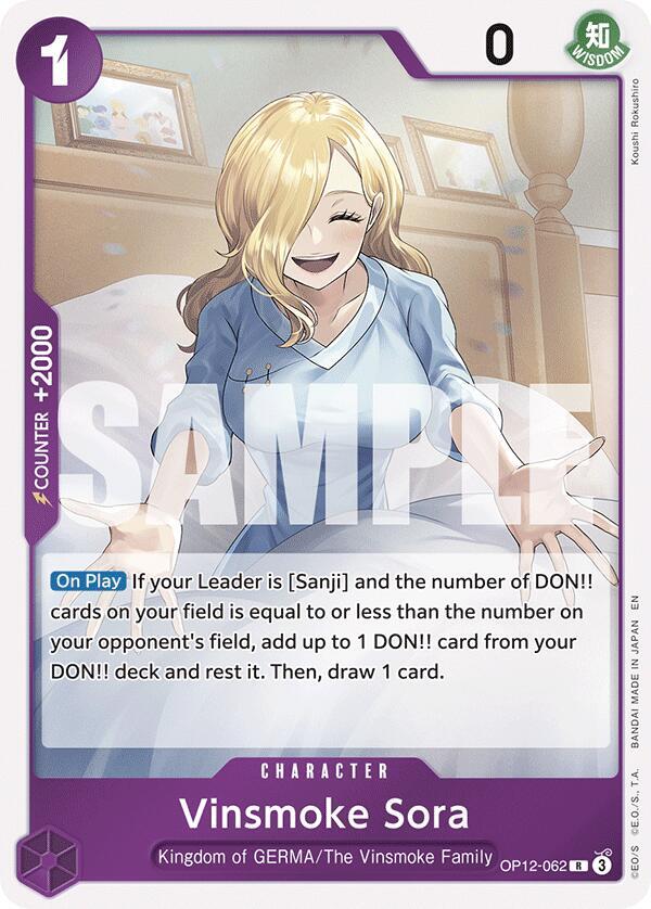 Vinsmoke Sora OP12-062 Legacy of the Master Card