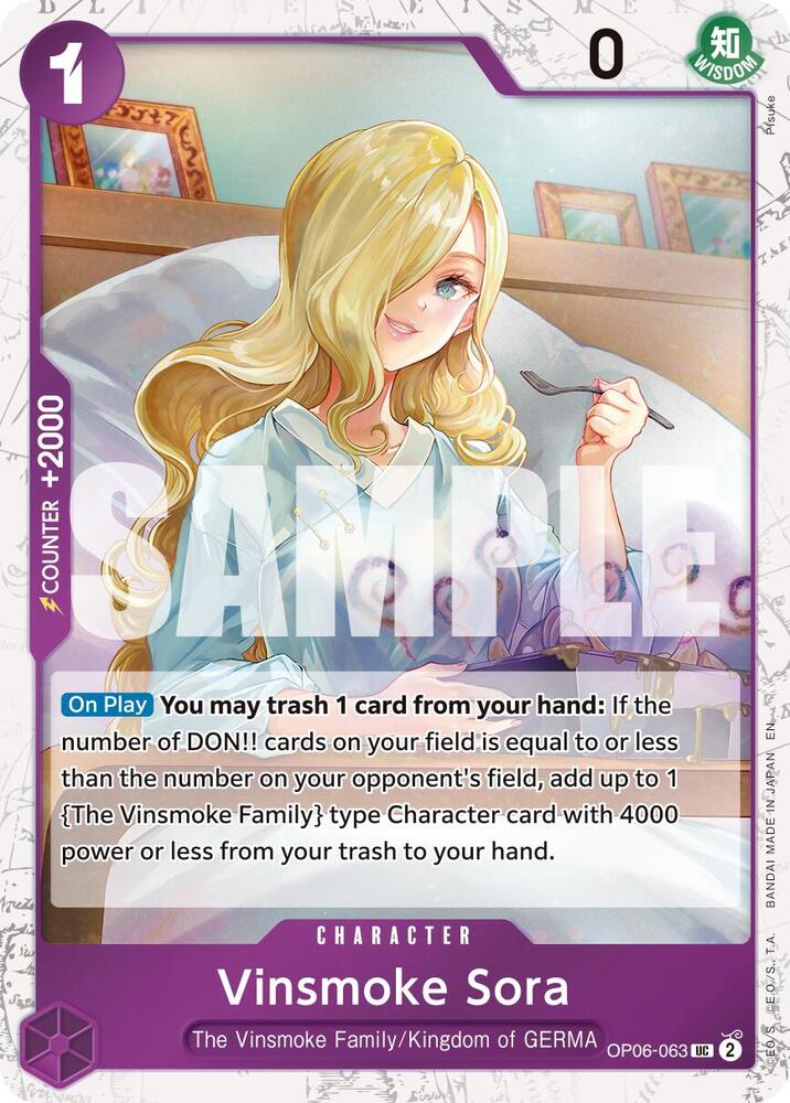 Vinsmoke Sora (Pirate Foil) OP06-063 Premium Booster -The Best- Vol. 2 Card