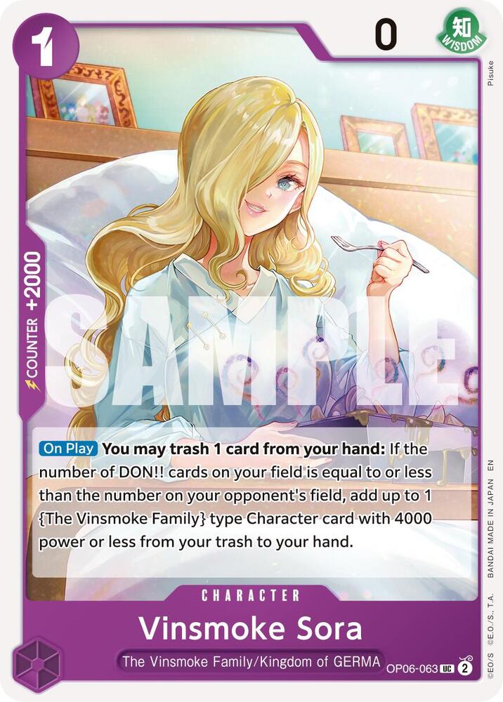 Vinsmoke Sora (Reprint) OP06-063 Premium Booster -The Best- Vol. 2 Card
